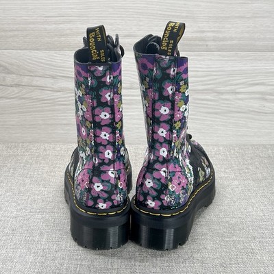 Dr Martens Sinclair Boots Hi Womens 8 Platform Chunky Zip Leather