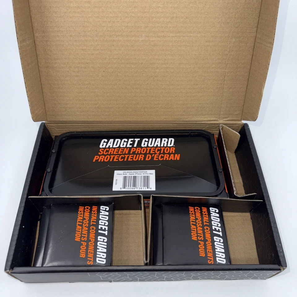 10 PACK! Gadget Guard Glass Screen Protector iPhone 16 Pro Max Clear - Image 3 of 3