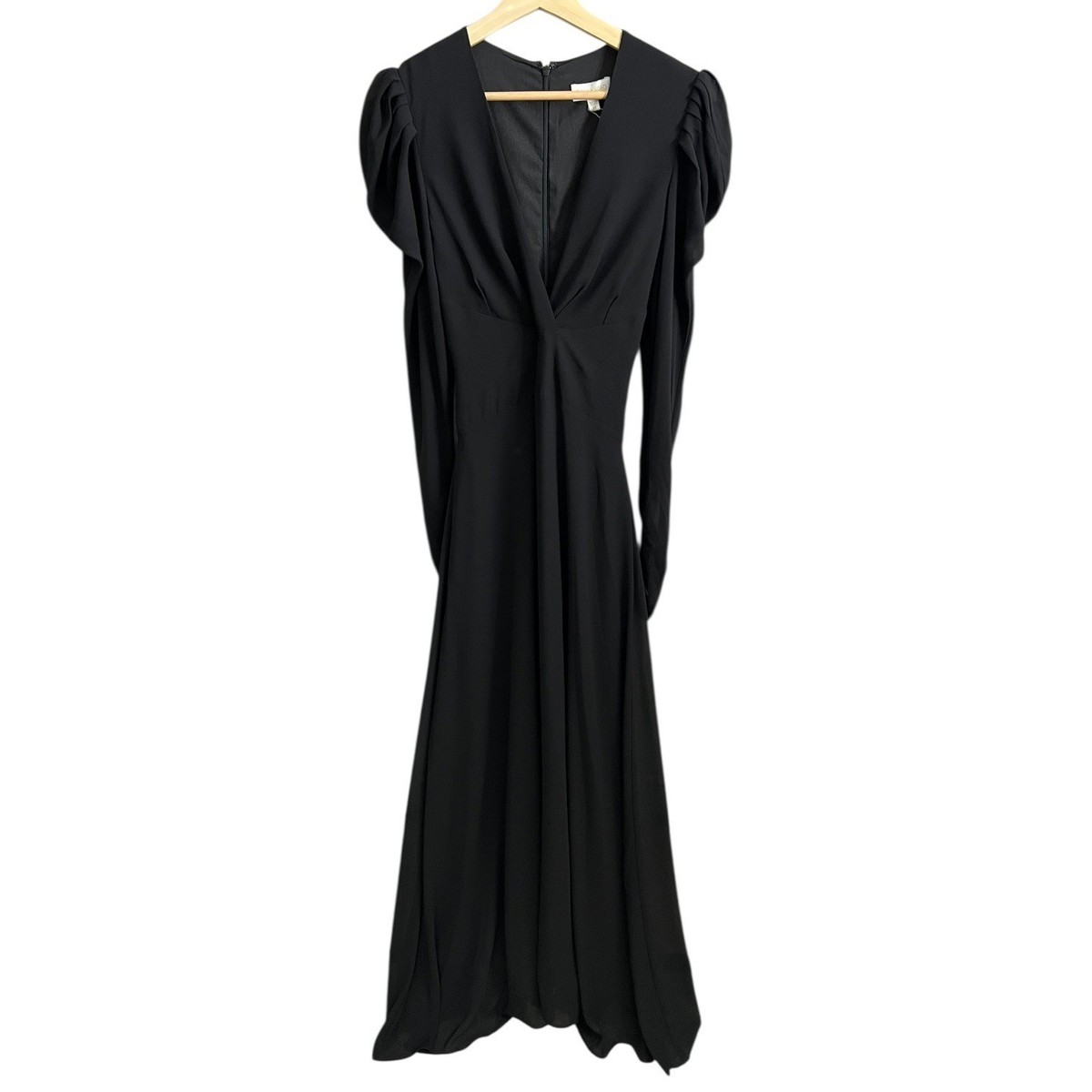 Ronny Kobo Bernadette Dress Black M Babydoll Maxi Formal Minimalist Elegant | eBay Ronny Kobo Bernadette Dress Black M Babydoll Maxi Formal Minimalist Elegant | eBay