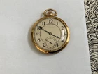 ANTIQUE 1936 HAMILTON 912  12s 17j Art Deco 10K GF Pocket Watch RUNs EXCELLENT