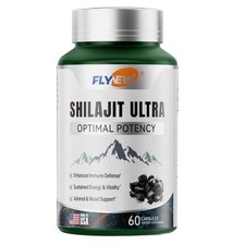 Flynew Shilajit Ultra Optimal Potency, Shilajit Extract With L-Arginine, Pure