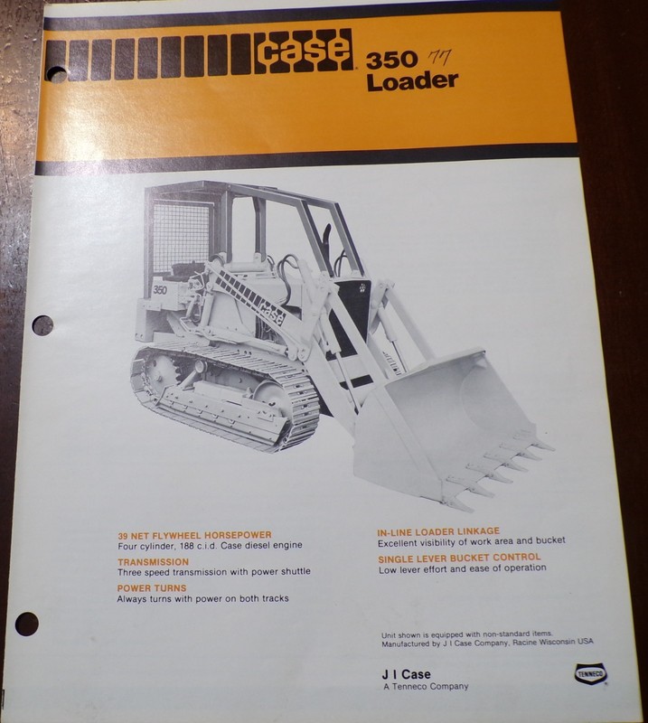 Case 350 Crawler Loader Sales Brochure 1976
