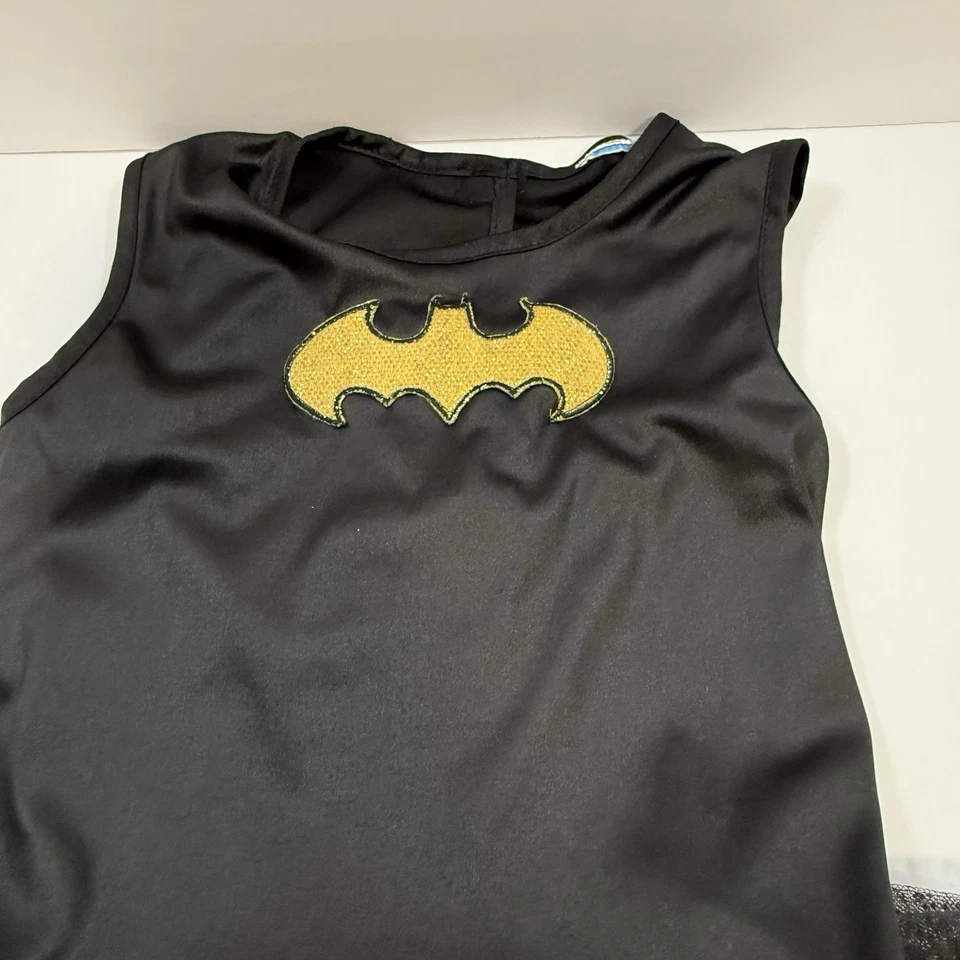 Girls Batgirl Costume Dress – Black & Gold Batman Logo Tutu Skirt - Image 2 of 4