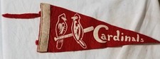 ORIGINAL VINTAGE 1950s VINTAGE ST. LOUIS CARDINALS FELT CLOTH PENNANT 8.4inches