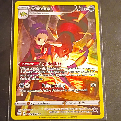 Ariados TG09/TG30 Brilliant Stars Trainer Gallery Holo Ultra Rare English
