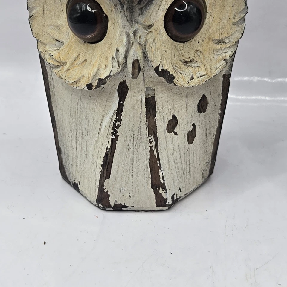 Honeybloom Owl & Hedgehog Wood Like Figurine Desk Shelf Sitter 3” Hand Painted - Image 3 of 4