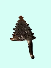 Christmas Tree Stocking Hanger Heavy Cast Iron Hook Rustic Decor