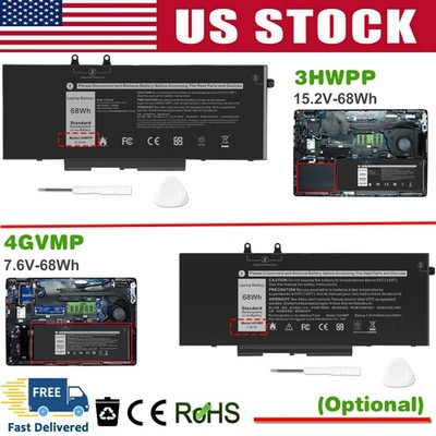  3HWPP /4GVMP BATTERY FOR DELL Latitude 5401 5410 5411 5501 5510 Precision 3541