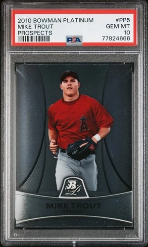 2010 BOWMAN PLATINUM PROSPECTS #PP5 MIKE TROUT PSA 10