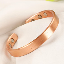 Pure Copper Magnetic Bracelet Arthritis Pain Therapy Energy Cuff Bangle
