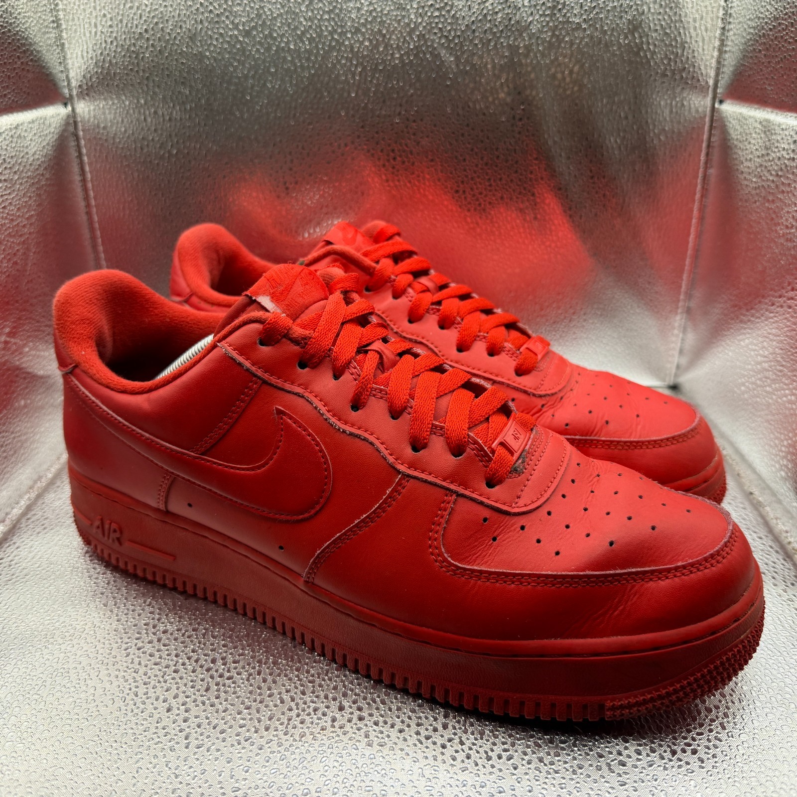 Size 12 Nike Air Force 1 Low Triple Red Mens Athletic Sneakers CW6999-600