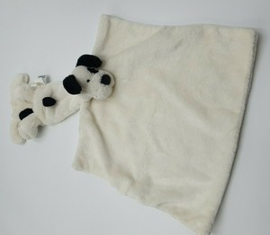 Détails Sur 26 Doudou Peluche Chien Noir Blanc Mouchoir Couverture Plaid Jellycat Neuf