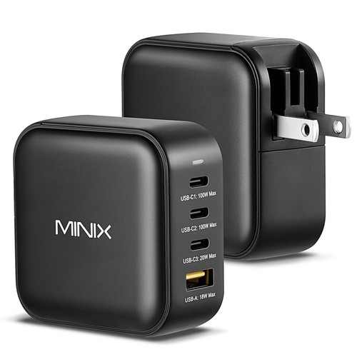 MINIX NEO P3 100W Multi Port Wall Charger Fast Charge For Phone Laptop MacBook - Afbeelding 1 van 12