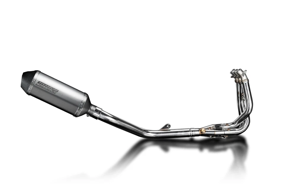 Triumph Daytona 675 675R 09-12 Complete Exhaust 3-1 10" X-Oval Titanium Muffler - Image 2 of 4