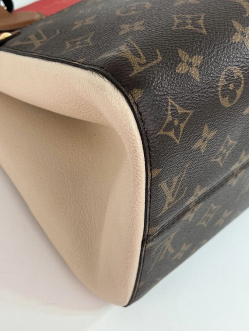Authentic Louis Vuitton Tricolor Leather Monogram Fold PM Tote 