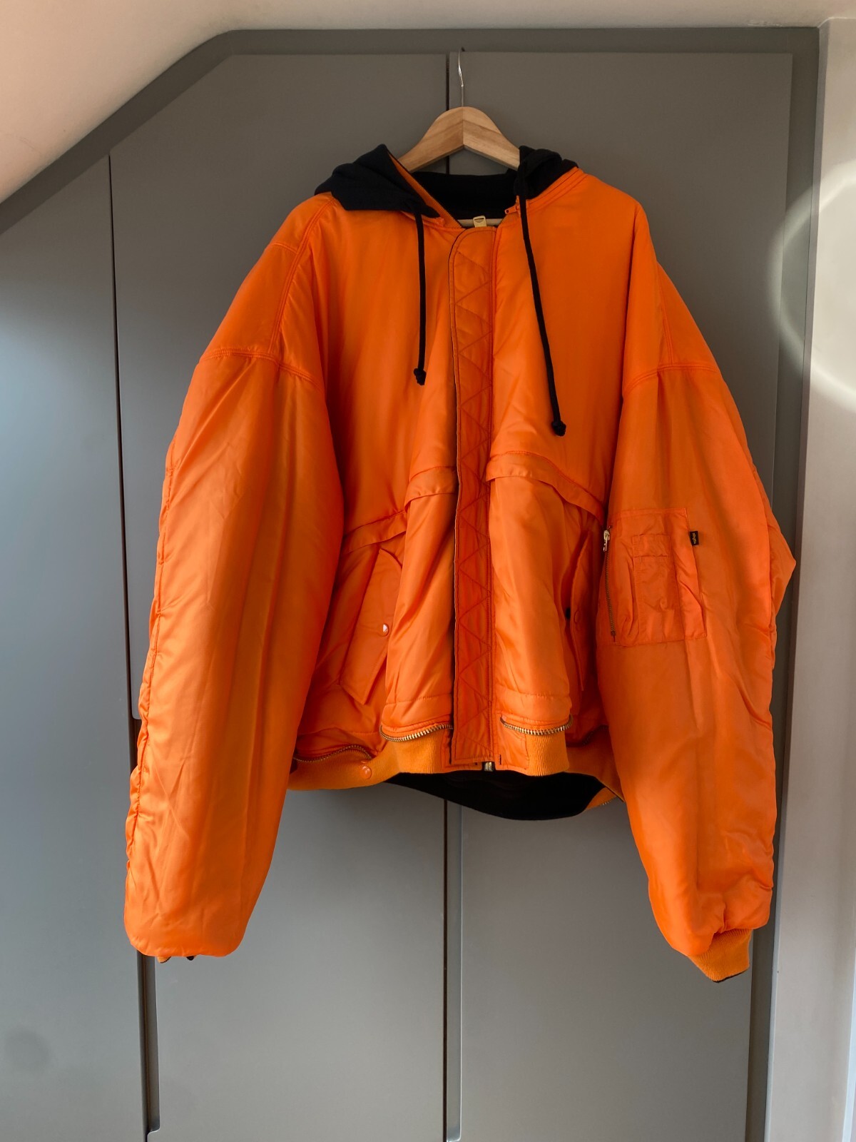Vetements X Alpha Industries SS17 Reversible Bomber, Black Size Large image 8