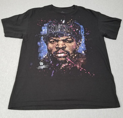 Ice Cube Shirt Mens Large Lench Mob Records Splatter Black Hip Hop