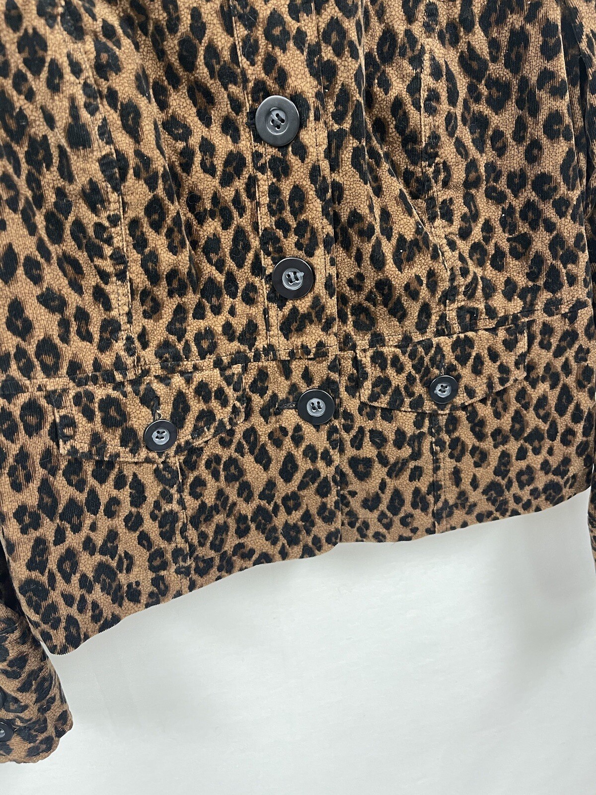 Charter Club Leopard Print Button Up Basic Jacket… - image 3