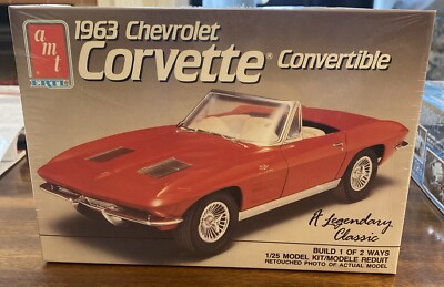 1988 AMT Ertl 1963 Chevrolet Corvette Stingray  1:25 Scale Model Kit #6774 New