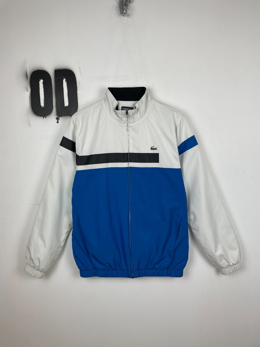 Lacoste Sport Track Jacket Blue And White Size L | eBay
