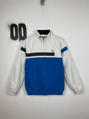 Lacoste Sport Track Jacket Blue And White Size L | eBay