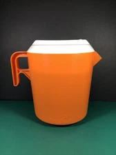 Vintage Nestea | Orange & White Plastic Pitcher With Handle & Lid
