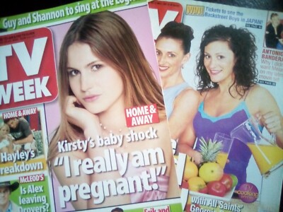 2x TV Week magazine Australia 2001 2004 Neighbours Home & Away Antonio Banderas
