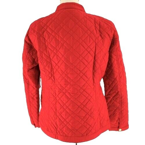Charter Club Womens Quilted Mandarin Collar Jacket Red Size Xx Large