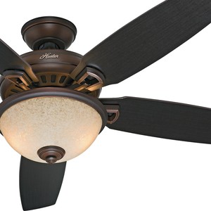 Hunter 54 Cocoa Ceiling Fan With Bowl Light Kit And Remote