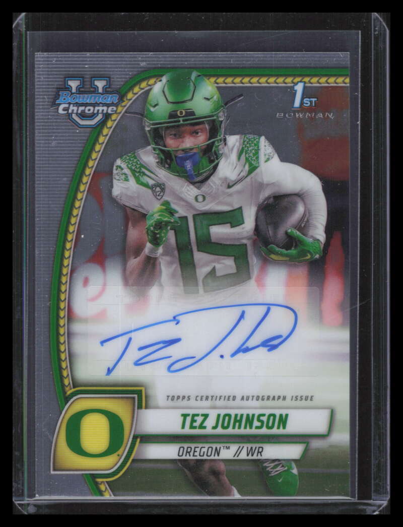 2024 Bowman Chrome University Prospect Autographs PATJO Tez Johnson Rookie Auto