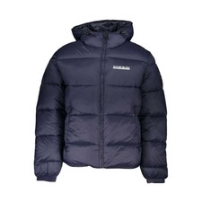Napapijri Eco-conscious Hooded Blue Jacket