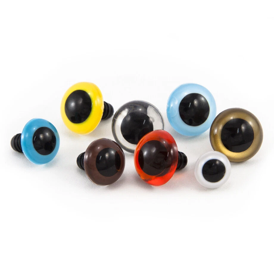 Craft Animal Eyes - Plastic Safety Eyes with Metal Backs - 6 mm