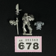 1 GREY KNIGHTS SPACE MARINE METAL POWER ARMOUR FORCE HALBERD WARHAMMER 40K