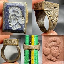 Rare Roman king      old stone intaglio stone stunning  Ring