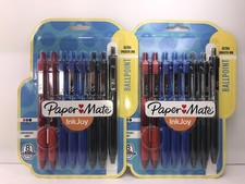2 Paper Mate Inkjoy Ballpoint Pens, Retractable, 3 Colors - 16 Pens Total