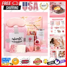 Thoughtful Light Pink Gift Basket for Her - Relaxation & Pampering Essentials