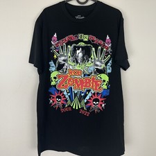 Rob Zombie 2022 Freaks on Parade Concert Tour Double Sided T Shirt Size Medium
