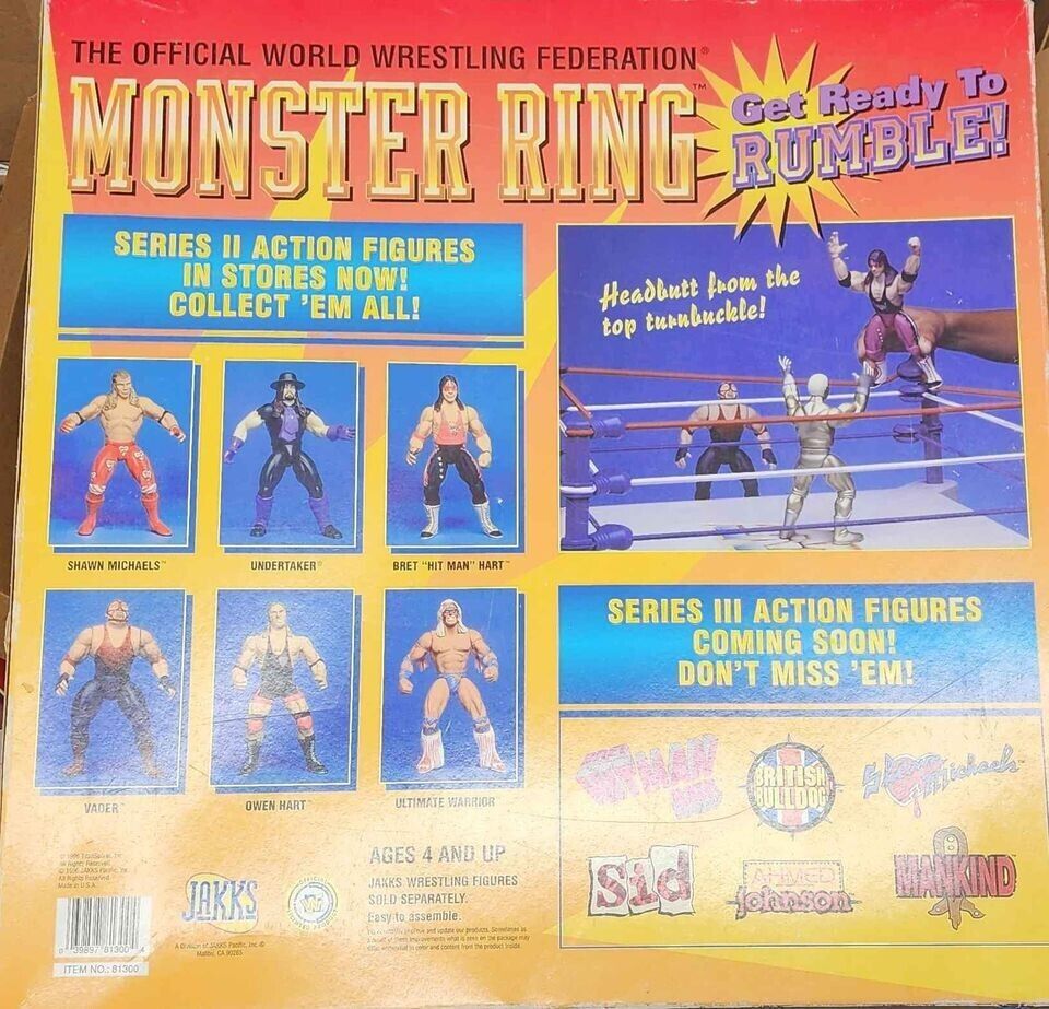 The Official World Wrestling Federation WWF Monster Ring New
