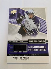 19/20 UD Premier Memorable Jersey Anze Kopitar Hockey Card # MP-AK