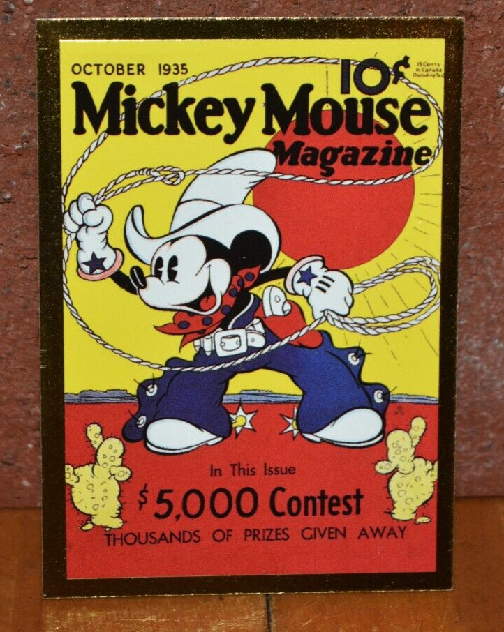 DISNEY PREMIUM TRADING CARD MICKEY MOUSE MAGAZINE OCTOBER 1935 | eBay