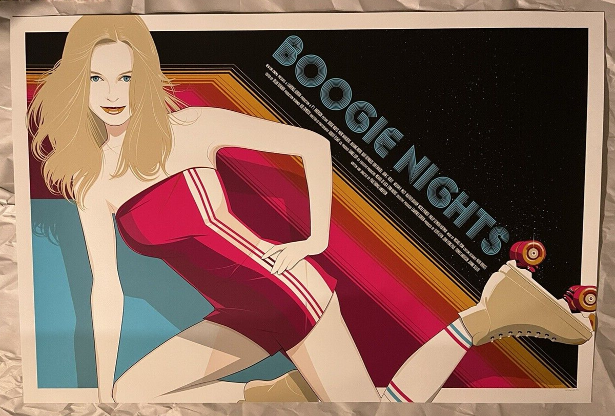 Boogie Nights Blacklight Variant poster art print Rollergirl Craig