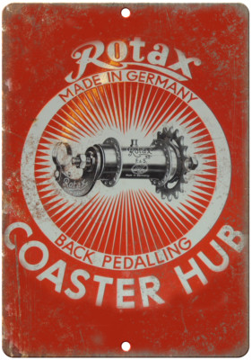 Rotax Coaster Hub Gears Porcelain Look 12'' x 9'' Reproduction Metal Sign U111