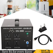 3000 Watt Voltage Converter Power Transformer Step Up/Down 110V- 220V Heavy Duty