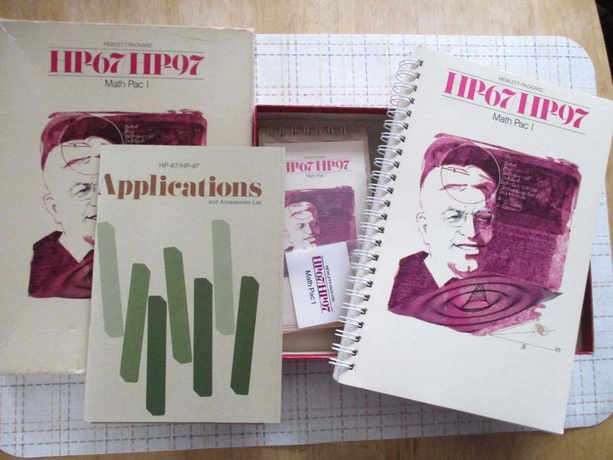 Hewlett Packard Math Pac HP-67 HP-97 4/77 24 Program Cards