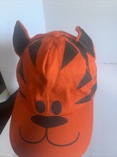 Fun Animal Safari Tiger Cap With Adjustable Strap For Kids  Adults One Size