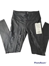 90 Degree By Reflex Women's Yoga Legging Pants. Black/Cut Out PW73531