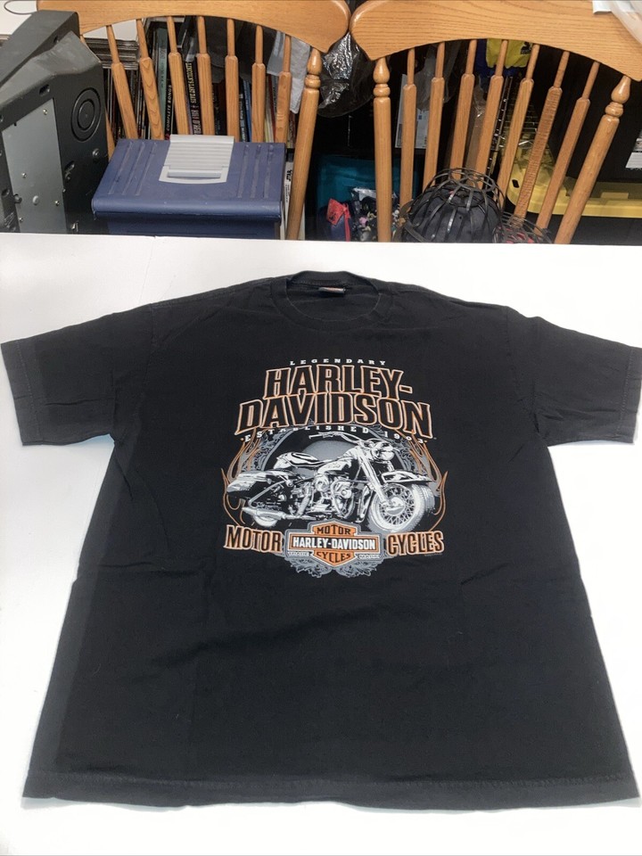 Harley Davidson Black Wolf Bristol Virginia Tennessee Black Tshirt Size XLarge eBay
