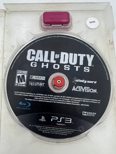 Call of Duty Ghosts PS3 Sony PlayStation 3 Disc Only Tested Works