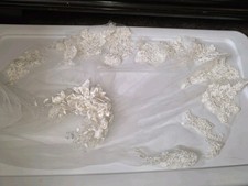 vintage veils bridal wedding, Floral, Pearls, Hair Comb, 2 Diff Pieces