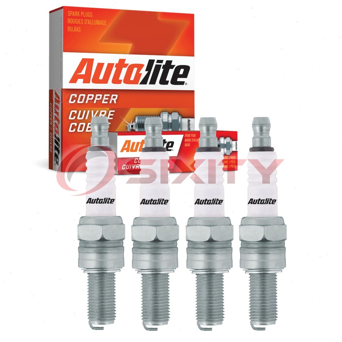 4 pc Autolite Copper Core 4302 Spark Plugs for D8B 6997 653 5612150 4155 si